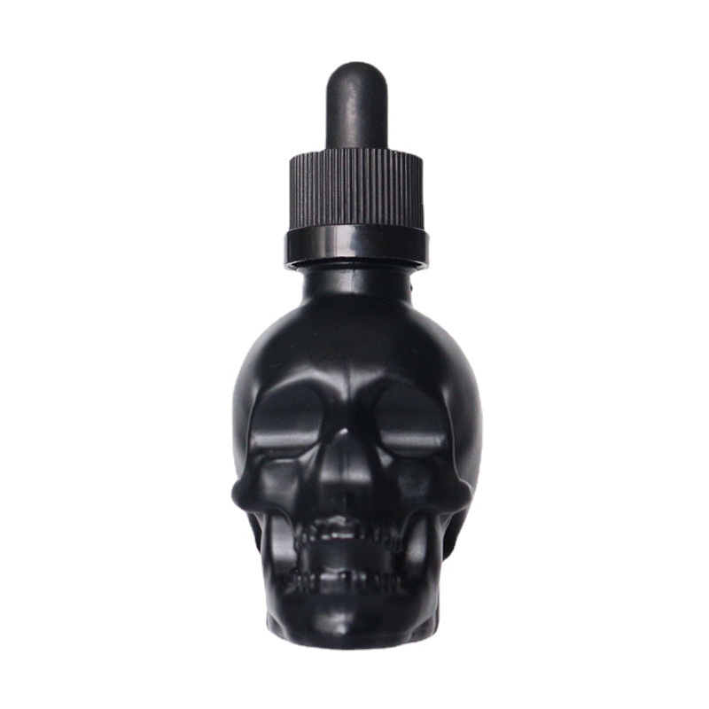 Bitters Bottle Set - Skull Bittle Bottle Dropper Bottle Glass