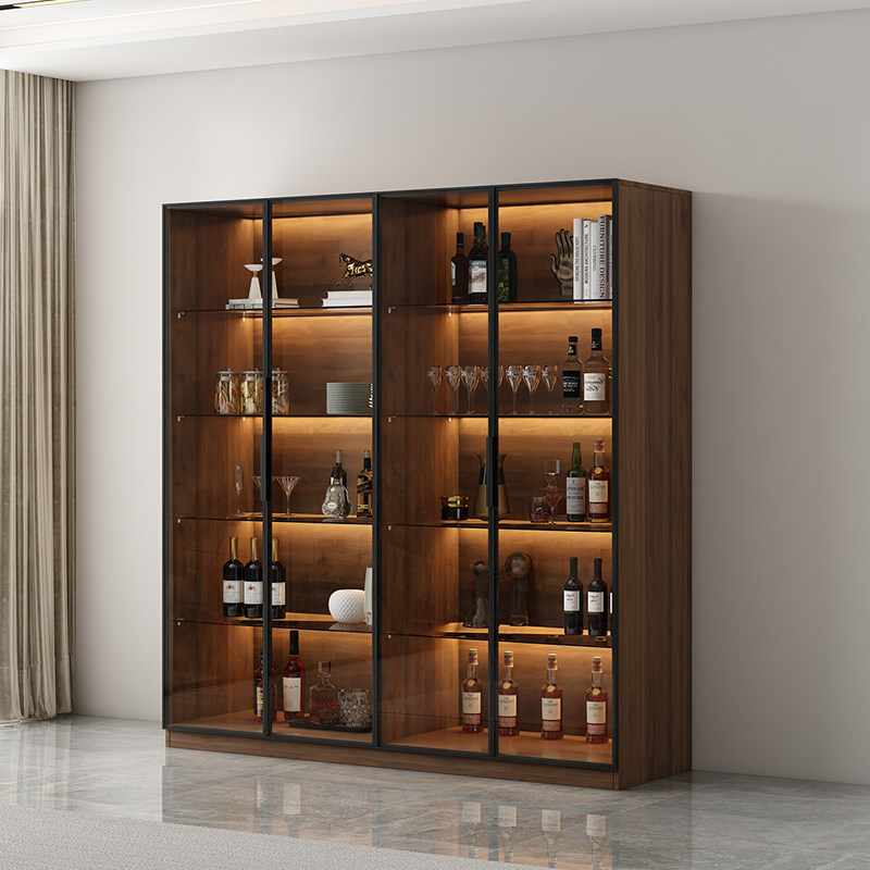Home Bar Shelf - Designer Modern Bar Cabinet Living Room