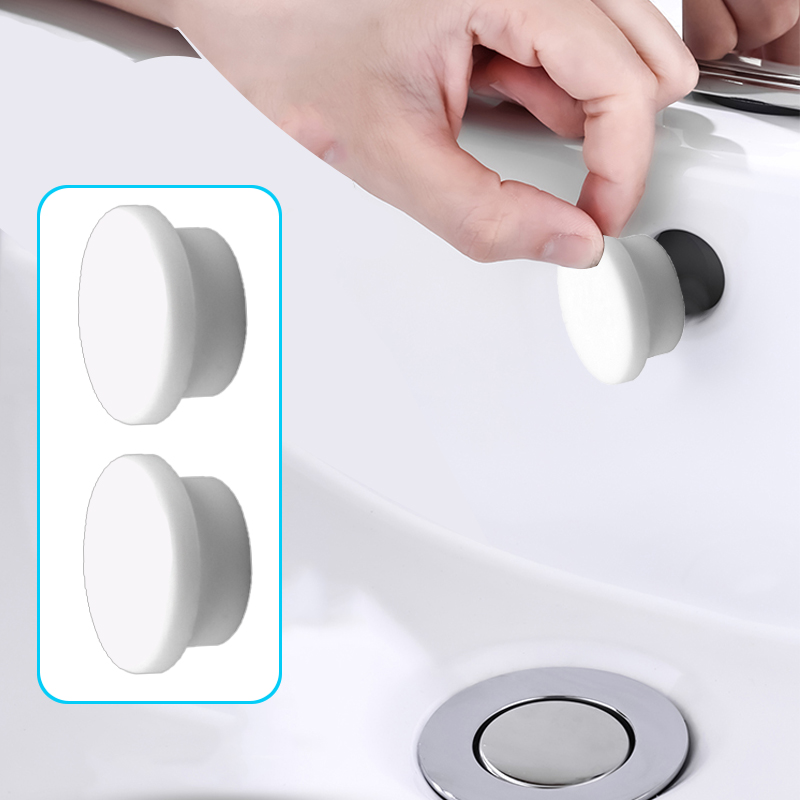 Home Bar Sink - 2/4/8PC Bathroom Rubber Wash Basin Overflow