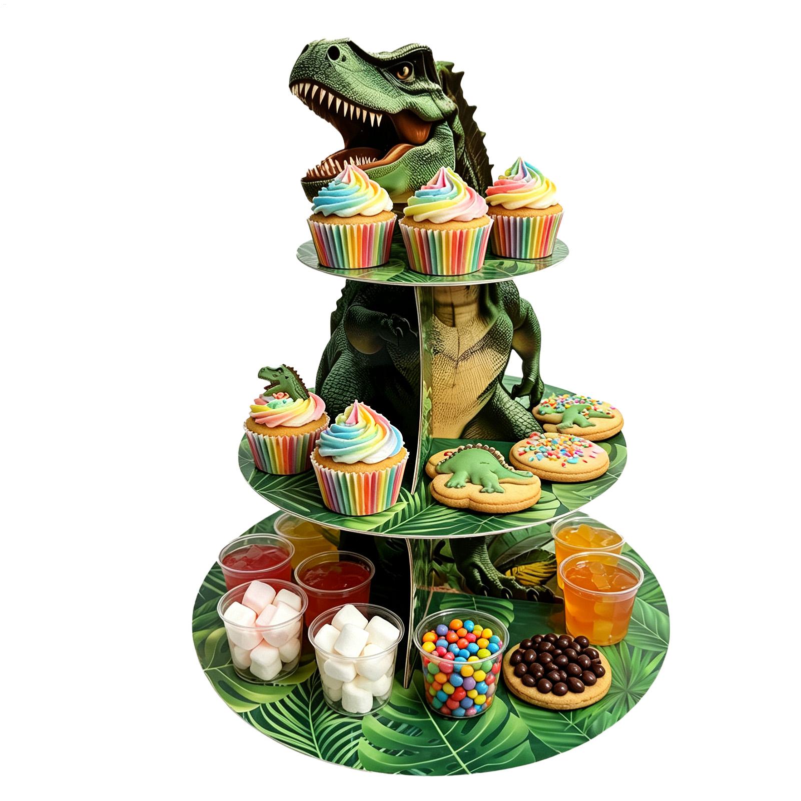 Cupcake Stand 3 Tiers Dinosaur - đánh giá và giá Home Bar Shelf