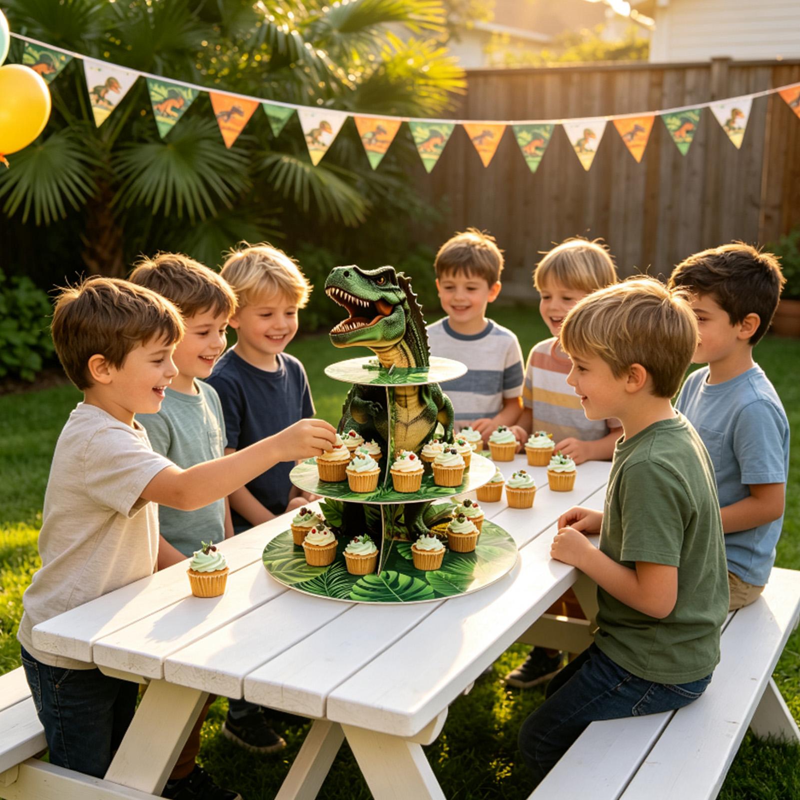 Cupcake Stand 3 Tiers Dinosaur - đánh giá và giá Home Bar Shelf