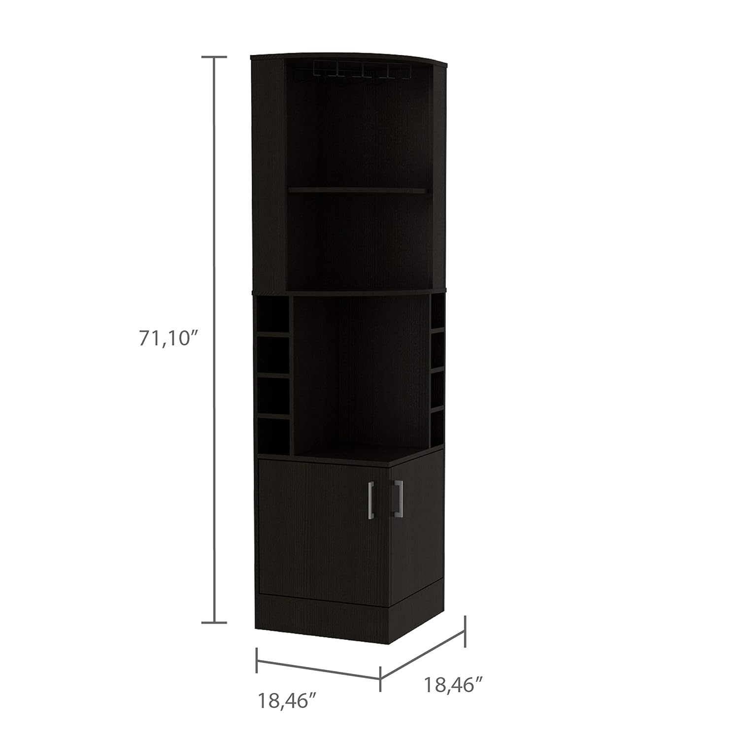 Corner Bar Cabinet with 2 Shel - đánh giá và giá Home Bar Shelf