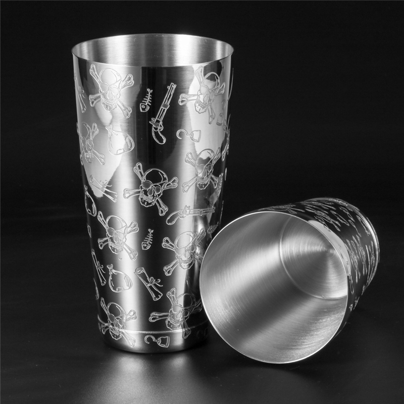 500ml/800ml Engraving Skull St - đánh giá và giá Boston Shaker Set
