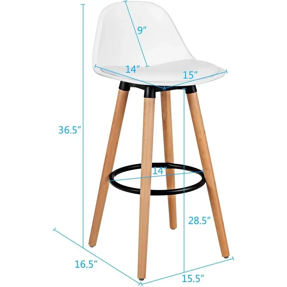 Set of 4 Bar Stools with PU Le - đánh giá và giá Home Bar Stools