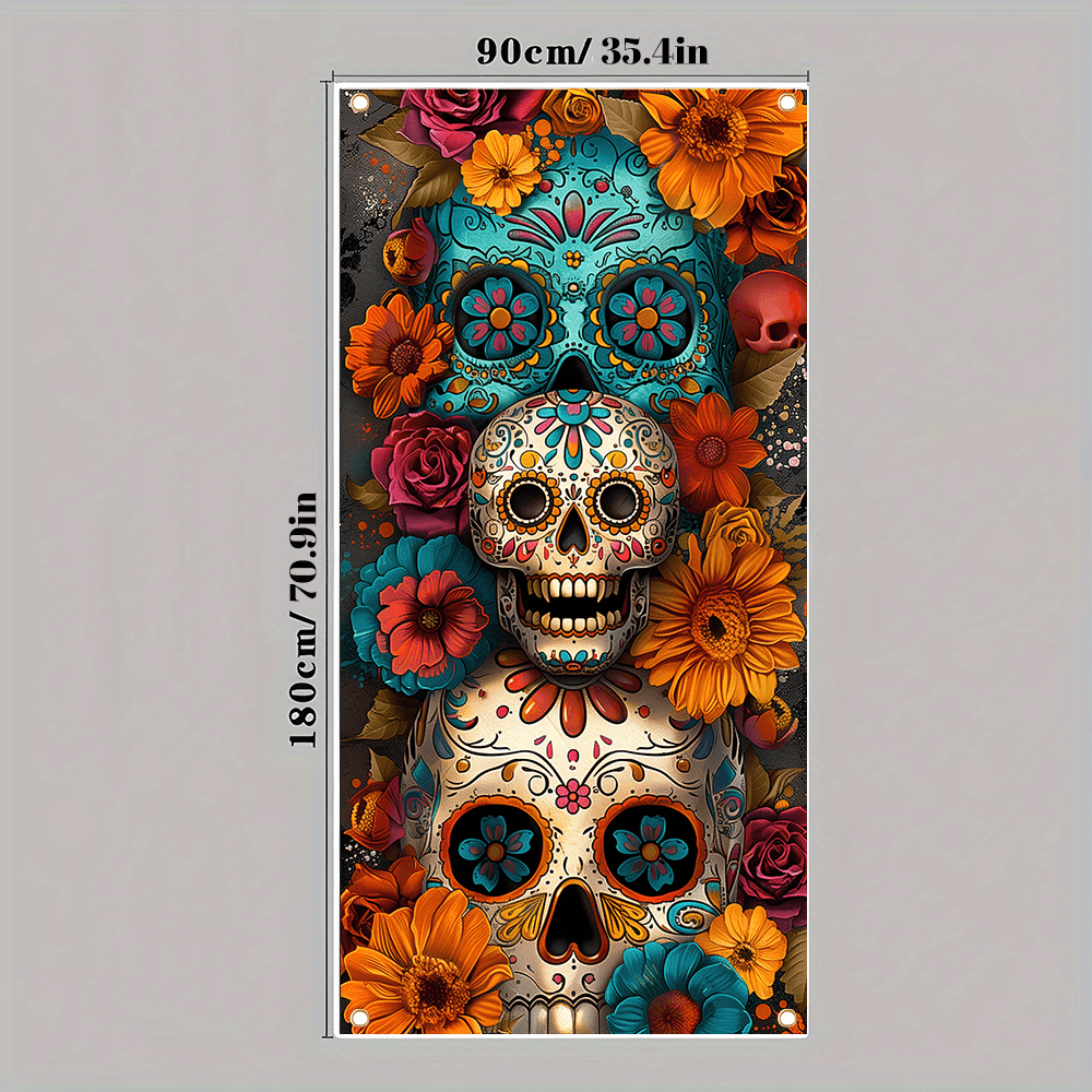 Day of the Dead Curtain - Retr - đánh giá và giá Home Bargains