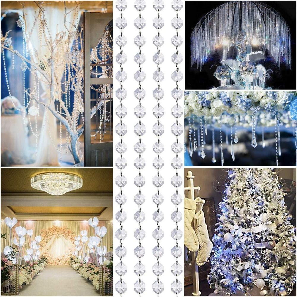 10PCS 100cm Clear Beaded Curta - đánh giá và giá Home Bargains