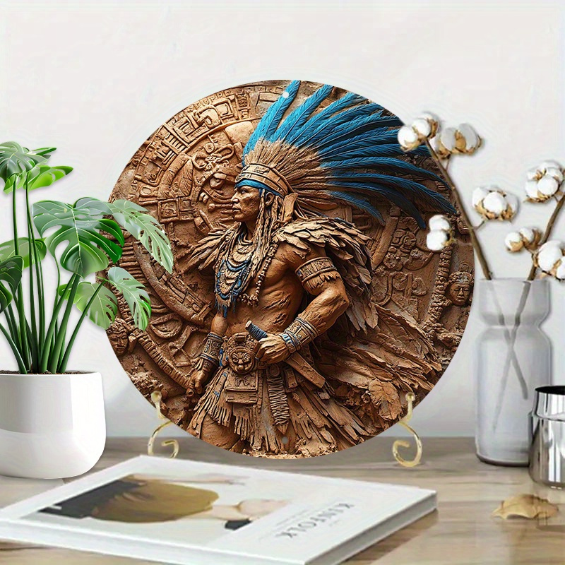1pc Aztec Warrior 8-Inch Round - đánh giá và giá Home Bar Cafe