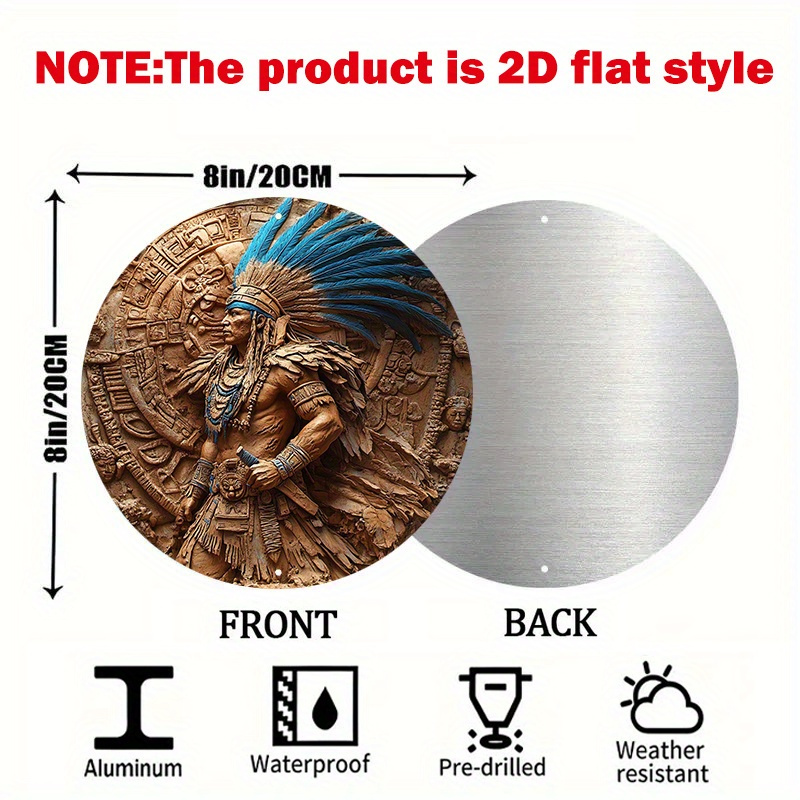 1pc Aztec Warrior 8-Inch Round - đánh giá và giá Home Bar Cafe
