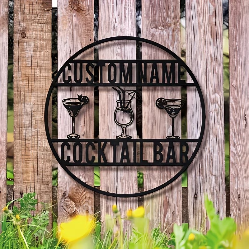 Custom Name Cocktail Bar Sign, - đánh giá và giá Home Bar Cafe