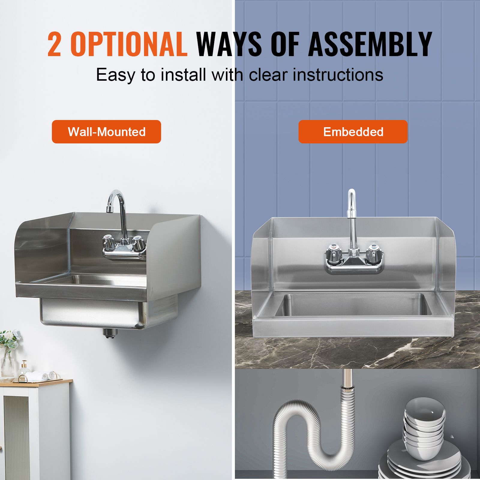 Commercial Hand Sink with Fauc - đánh giá và giá Home Bar Sink