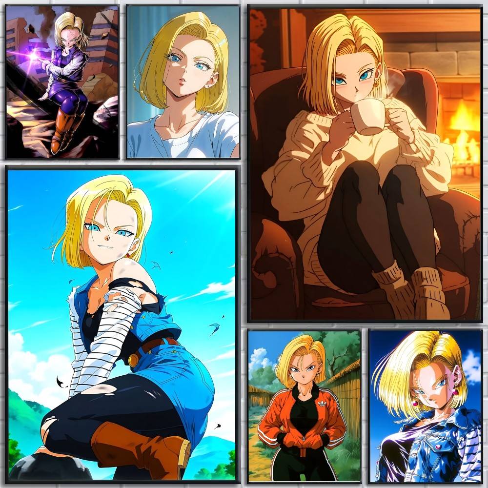 Anime DRAGON BALL Android 18 p - đánh giá và giá Home Bar Android