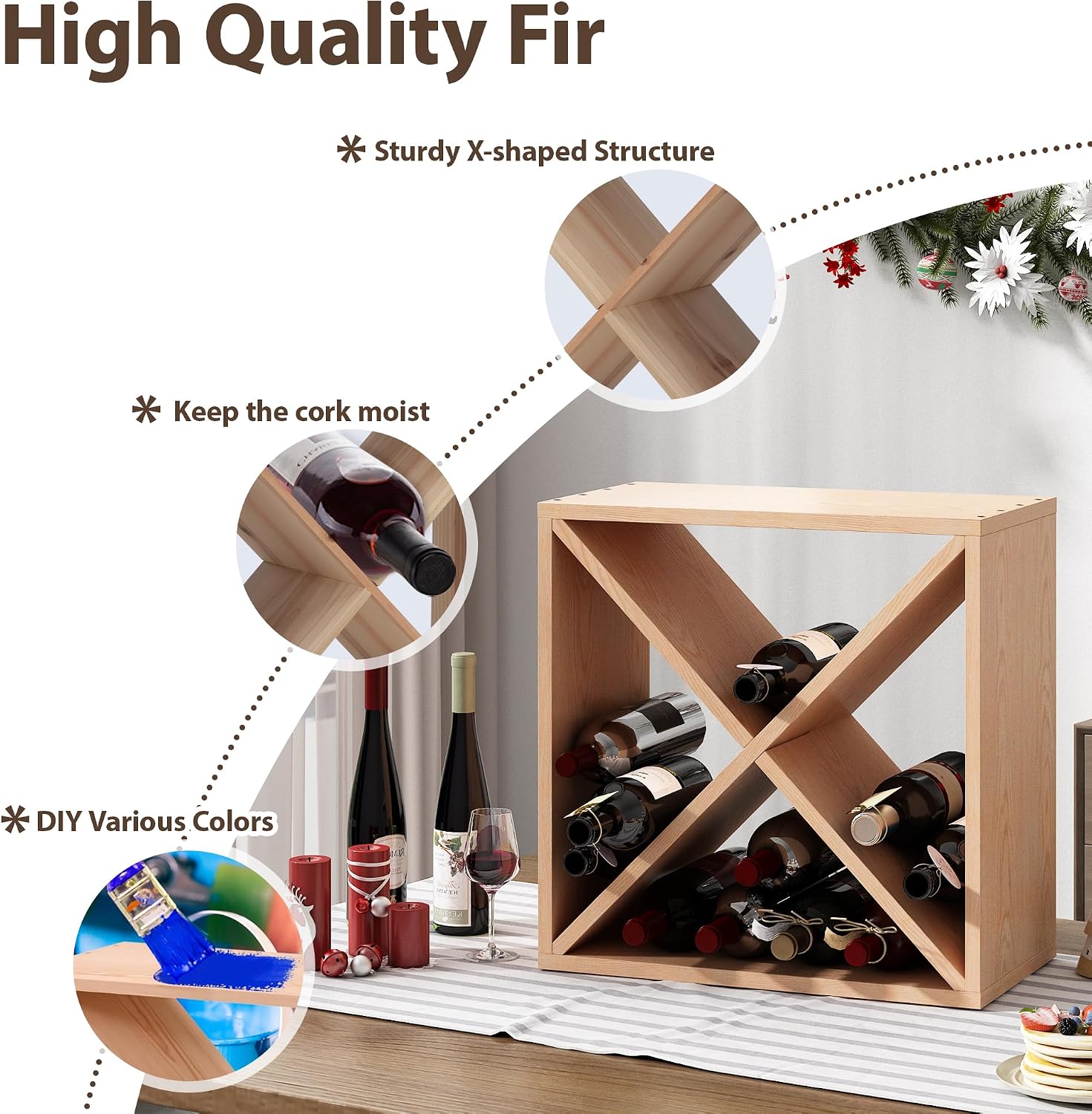 96 Bottle Wine Rack Countertop - đánh giá và giá Home Bar Shelf