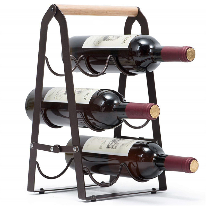 6 Bottle Iron Collapsible Stor - đánh giá và giá Home Bar Shelf