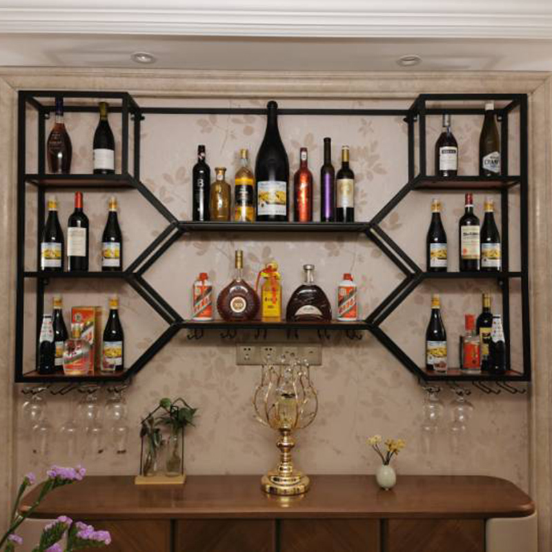 Metal Shelves Wine Cabinet Liv - đánh giá và giá Home Bar Shelf
