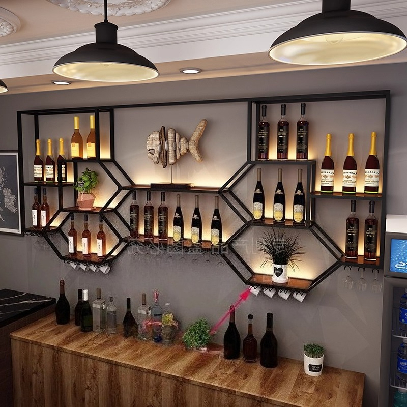 Metal Shelves Wine Cabinet Liv - đánh giá và giá Home Bar Shelf