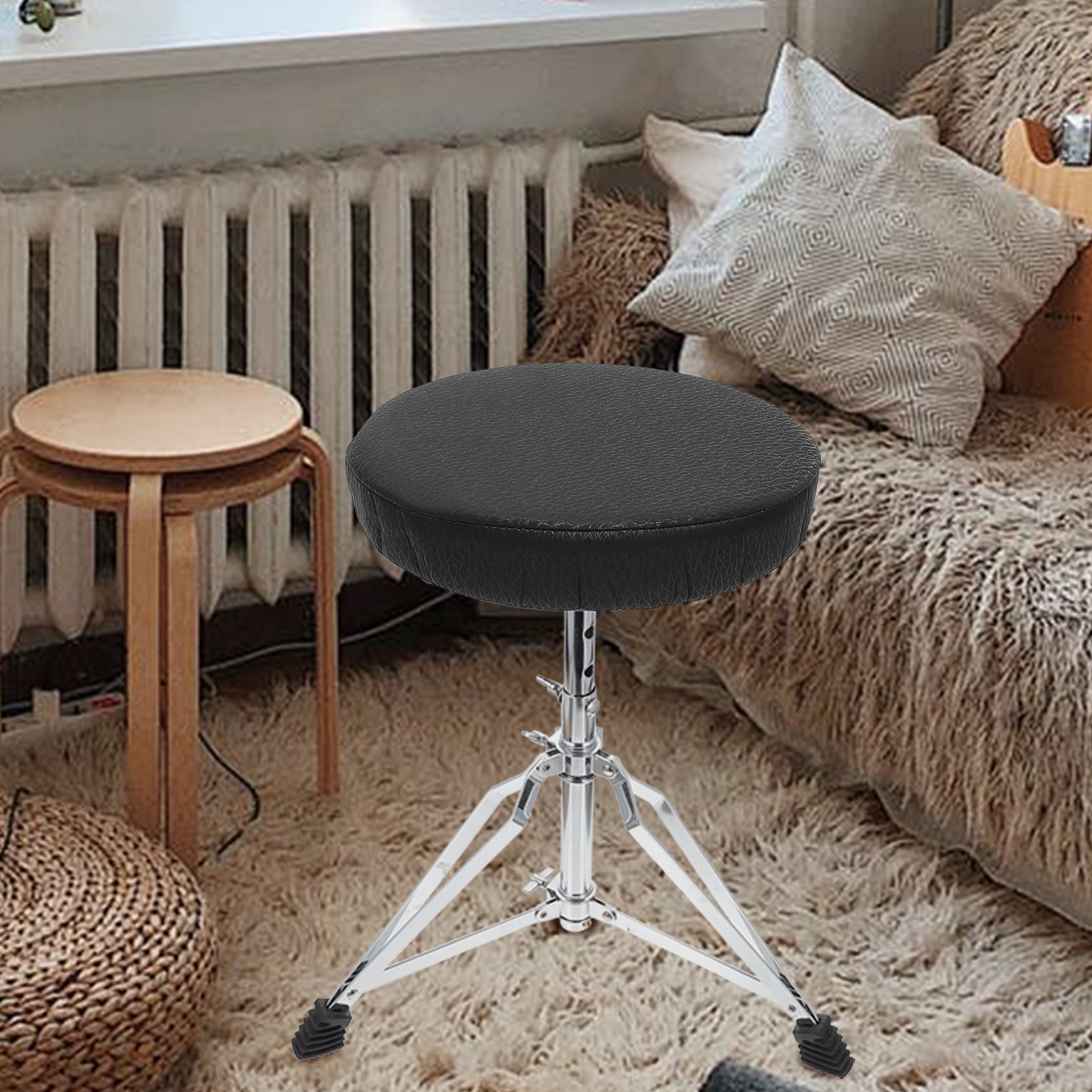 Round Stool Cover Black Elasti - đánh giá và giá Home Bar Stools